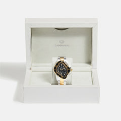 LAARVEE Silver & Golden Precision Steel - Black Bezel / Black Dial | Kith Black Bezel / Black Dial