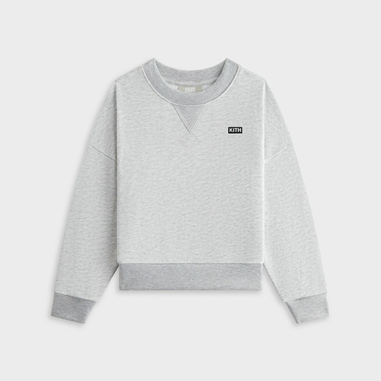 Kith Kids Long Sleeve Nelson Crewneck - Light Heather Grey | Kith Light Heather Grey