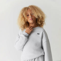 Kith Kids Long Sleeve Nelson Crewneck - Light Heather Grey | Kith Light Heather Grey