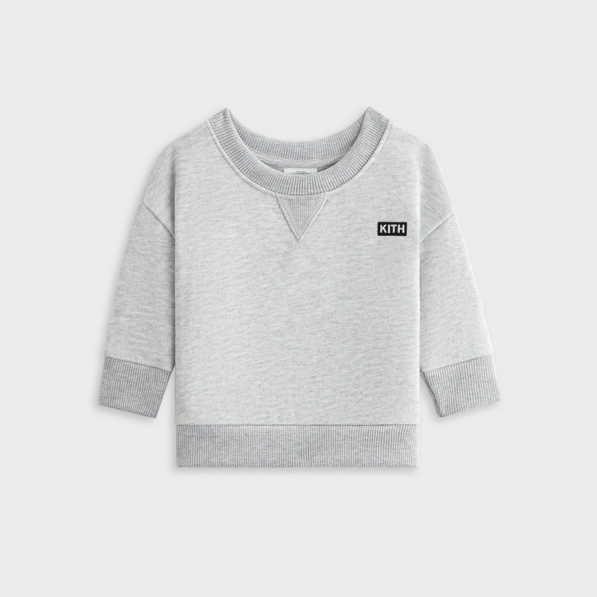 Kith Baby Long Sleeve Nelson Crew - Light Heather Grey | Kith Light Heather Grey
