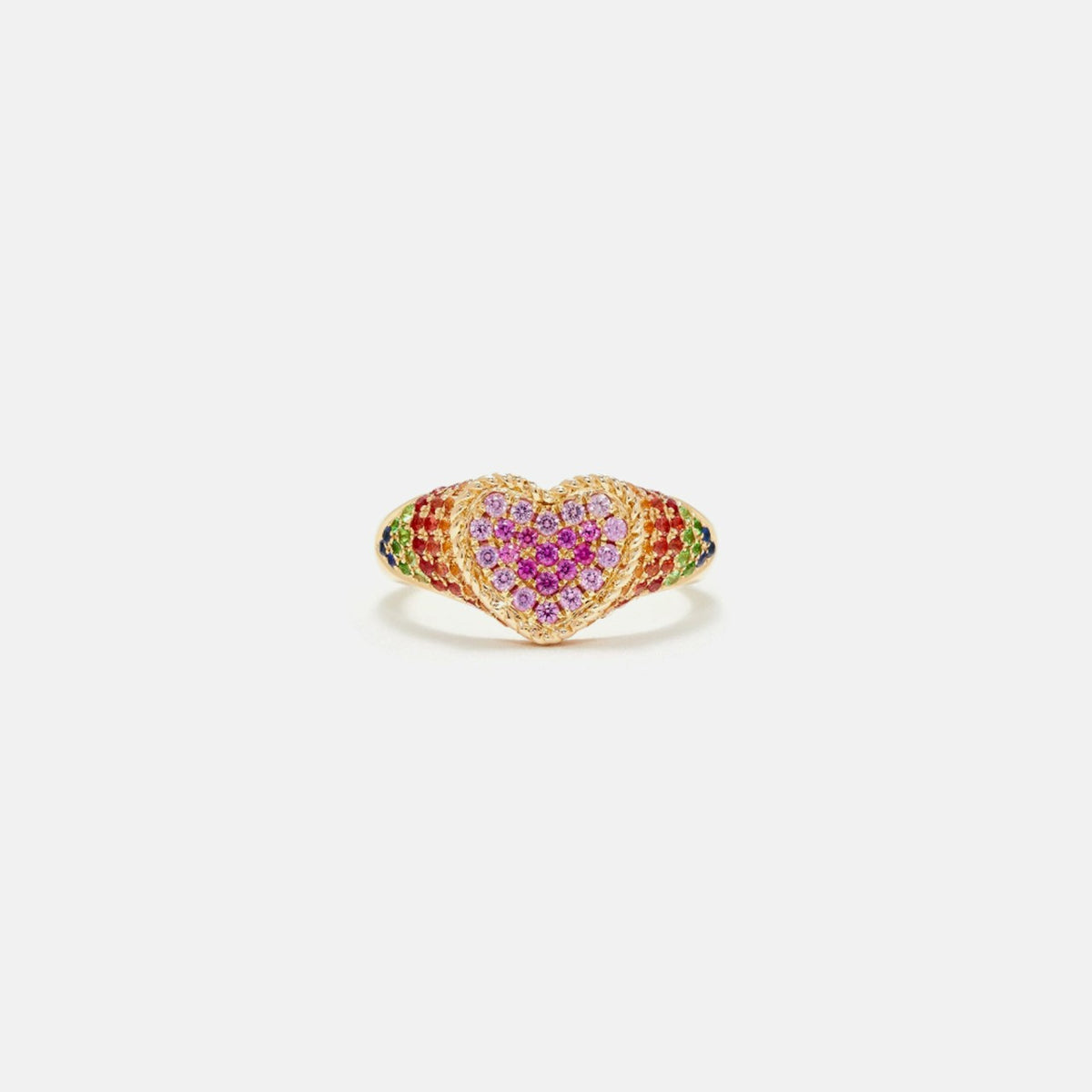 Yvonne Leon Baby Chevalier Coeur Rainbow Ring - Multi | Kith Multi