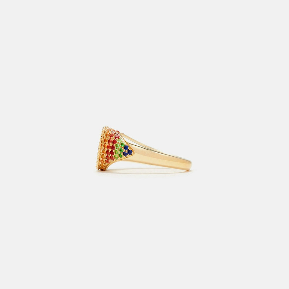 Yvonne Leon Baby Chevalier Coeur Rainbow Ring - Multi | Kith Multi