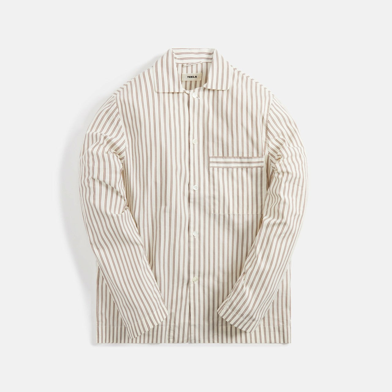 Tekla Poplin Long Sleeve Pajama Shirt - Hopper Stripes | Kith Hopper Stripes