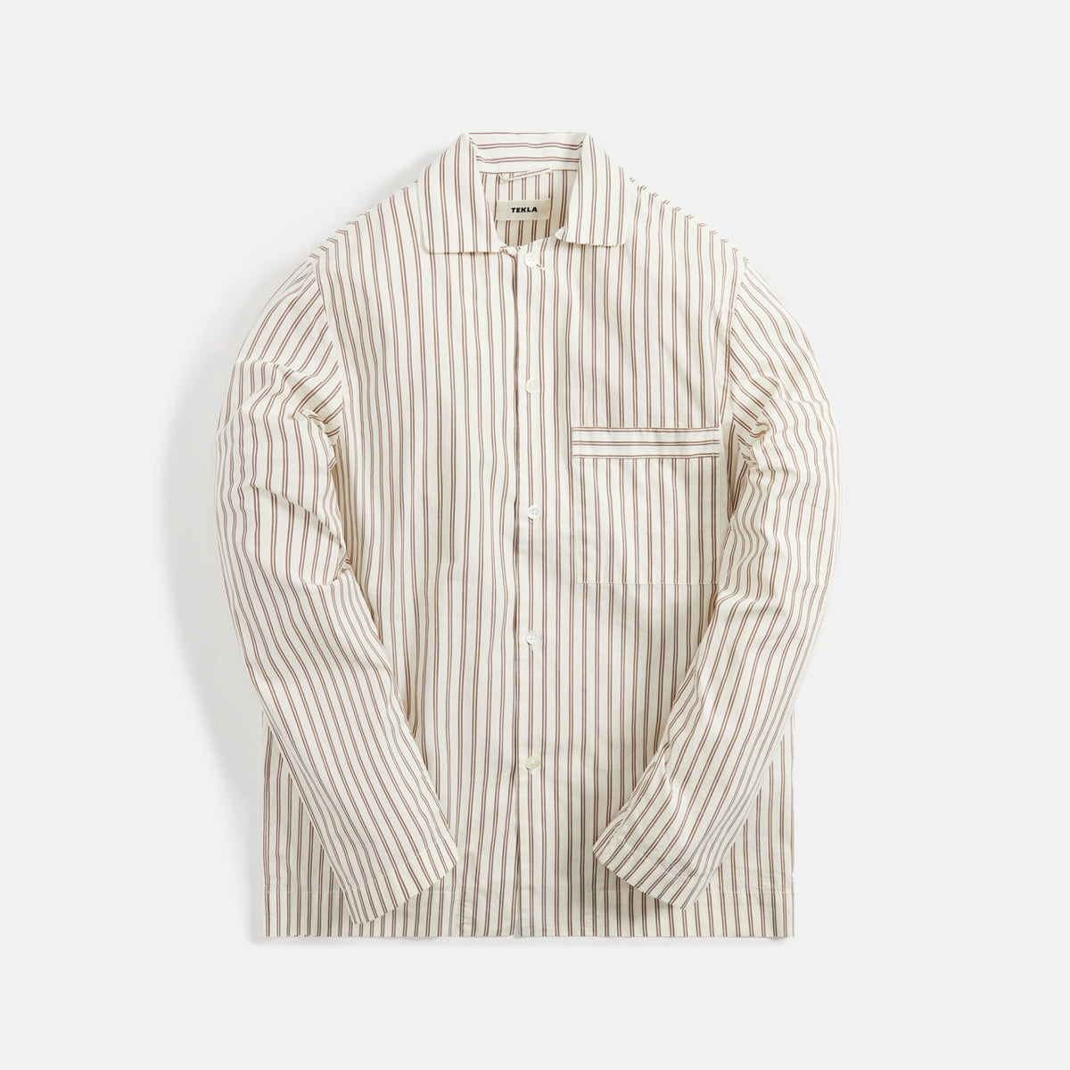 Tekla Poplin Long Sleeve Pajama Shirt - Hopper Stripes | Kith Hopper Stripes