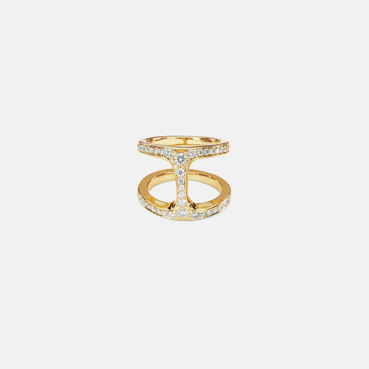 Hoorsenbuhs Dame Phantom Ring with Diamonds - 18K Yellow Gold | Kith 18K Yellow Gold
