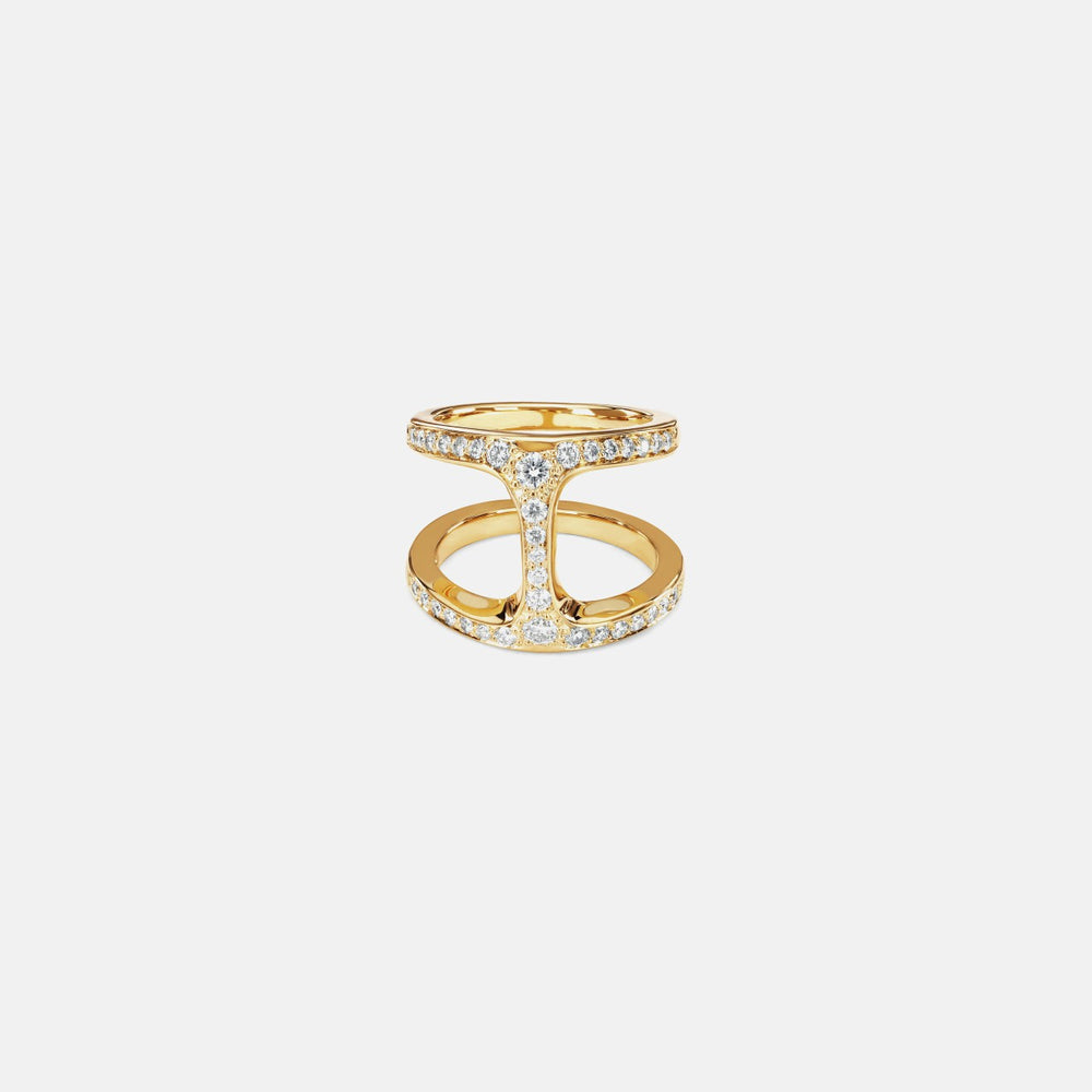 Hoorsenbuhs Dame Phantom Ring with Diamonds - 18K Yellow Gold | Kith 18K Yellow Gold