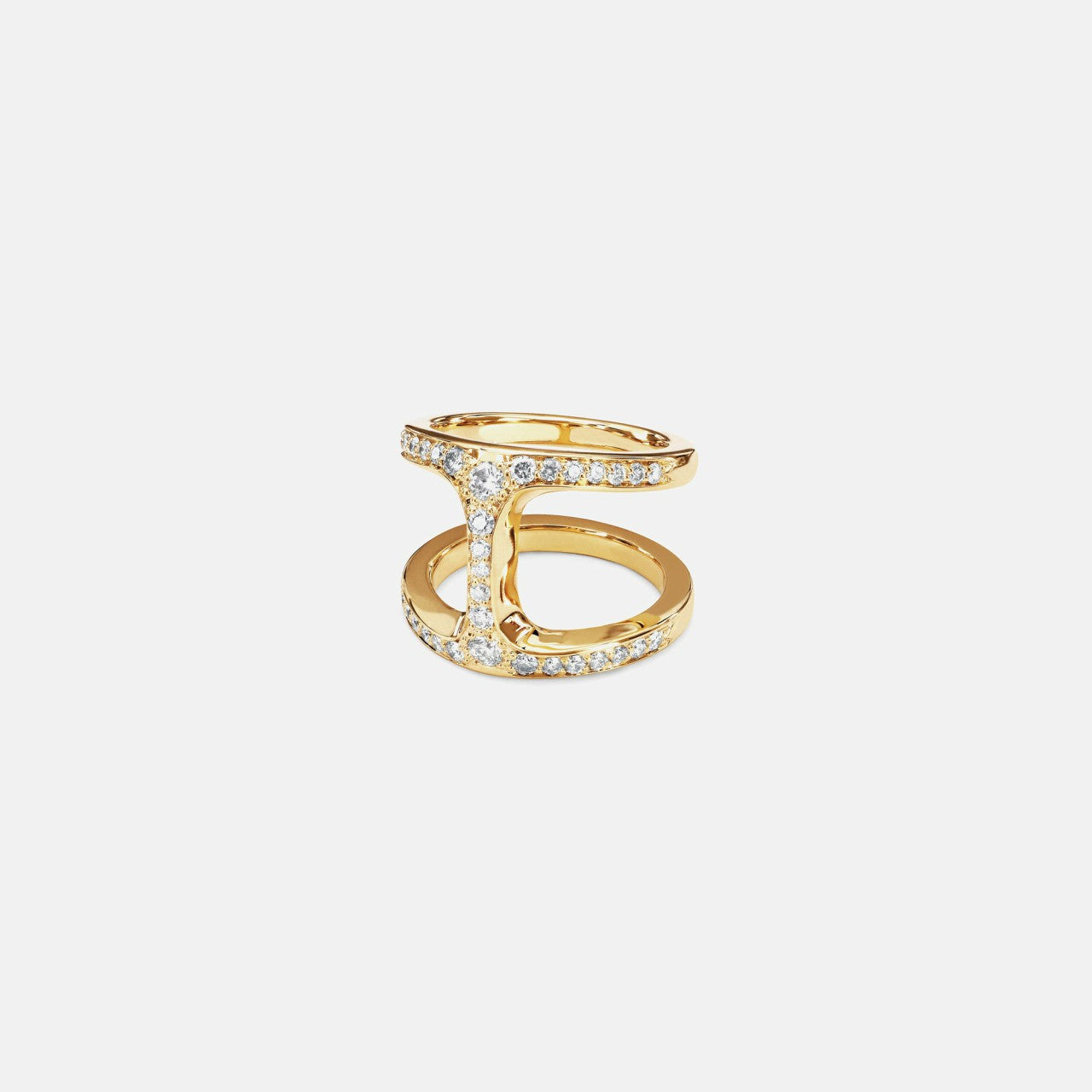 Hoorsenbuhs Dame Phantom Ring with Diamonds - 18K Yellow Gold | Kith 18K Yellow Gold