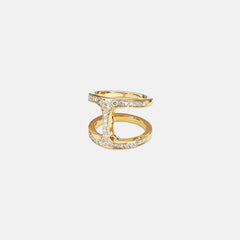 Hoorsenbuhs Dame Phantom Ring with Diamonds - 18K Yellow Gold | Kith 18K Yellow Gold