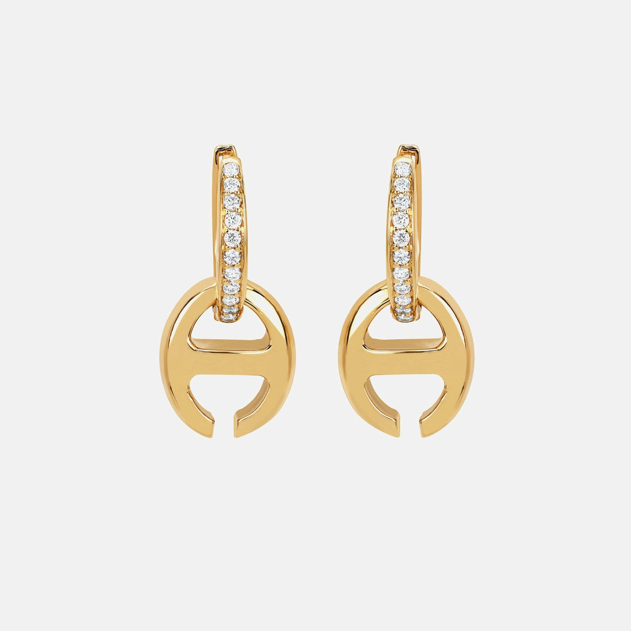 Hoorsenbuhs Klaasp Earrings with Diamonds - Yellow Gold | Kith Yellow Gold