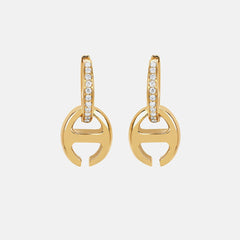 Hoorsenbuhs Klaasp Earrings with Diamonds - Yellow Gold | Kith Yellow Gold