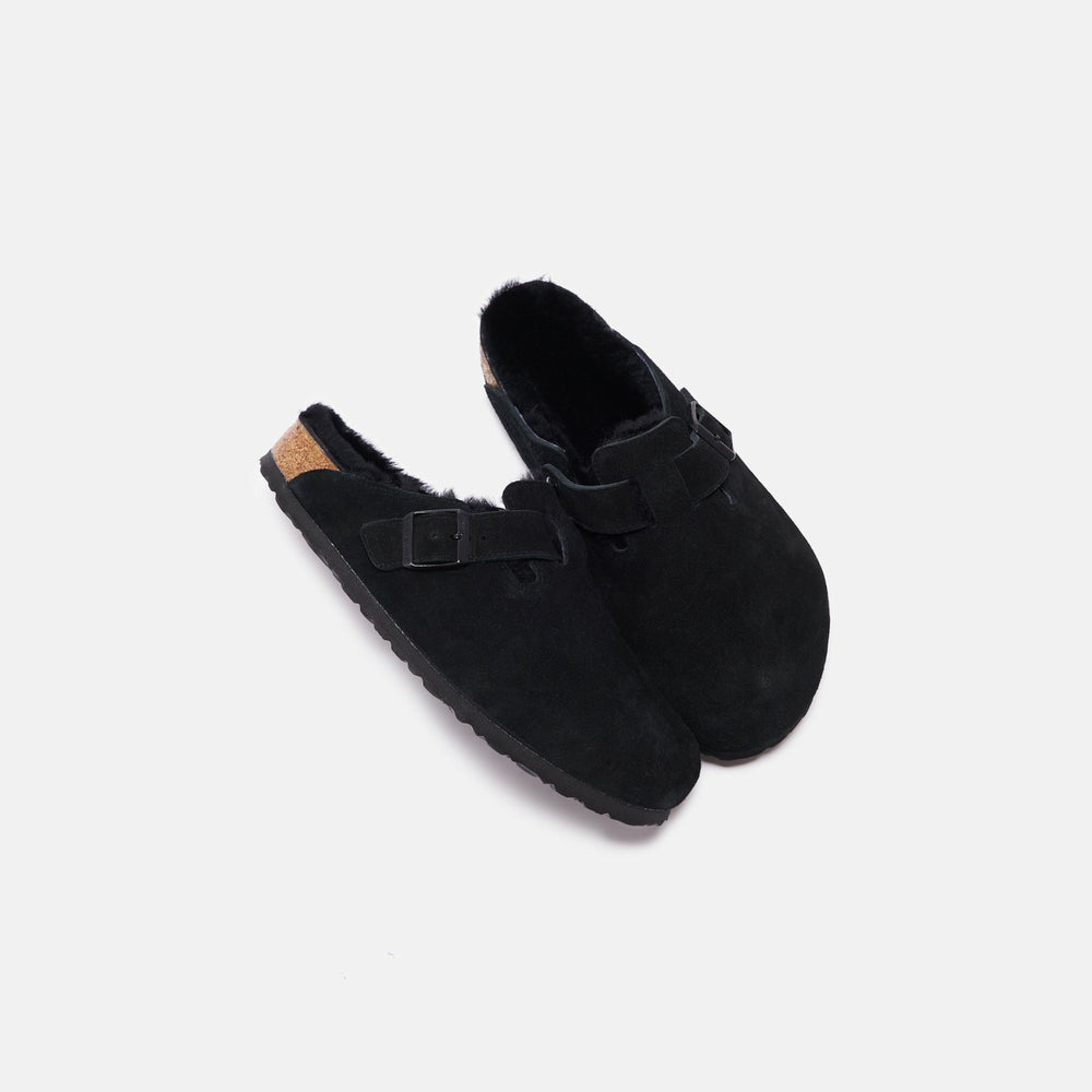Birkenstock WMNS Boston Shearling - Black | Kith Black