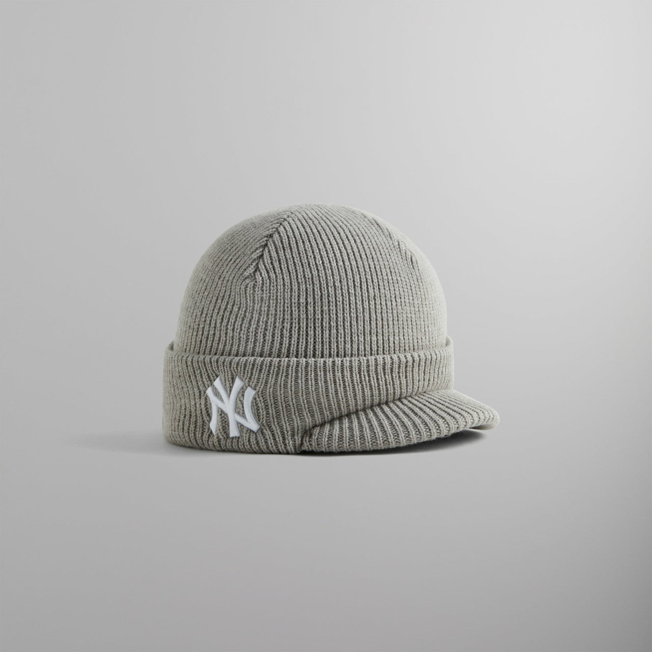 Kith for the New York Yankees Visor Beanie - Light Heather Grey | Kith Light Heather Grey