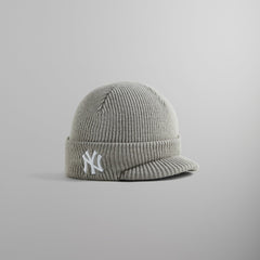Kith for the New York Yankees Visor Beanie - Light Heather Grey | Kith Light Heather Grey