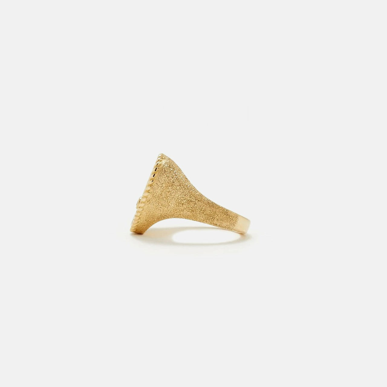Yvonne Leon Chevaliere Coeur Pailletee Or Jaune - Yellow Gold | Kith Yellow Gold