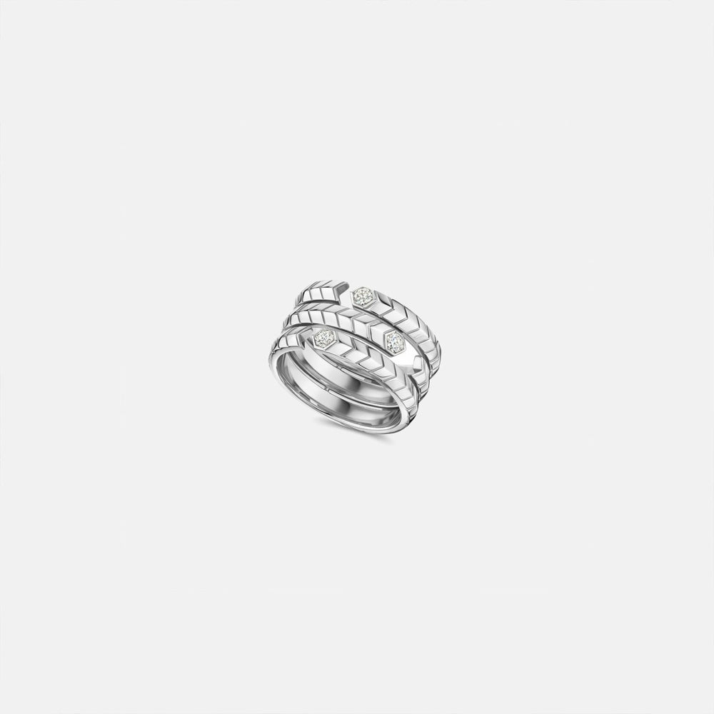 VL Cepher Vuoto Triple Band Ring - White Gold | Kith White Gold