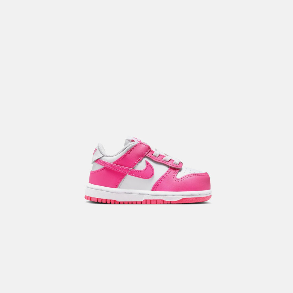 Nike TD Dunk Low - White / Laser Fuchsia | Kith White / Laser Fuchsia