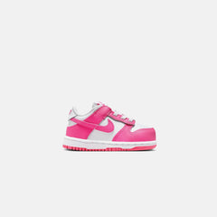 Nike TD Dunk Low - White / Laser Fuchsia | Kith White / Laser Fuchsia