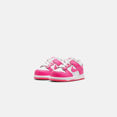 Nike TD Dunk Low - White / Laser Fuchsia | Kith White / Laser Fuchsia