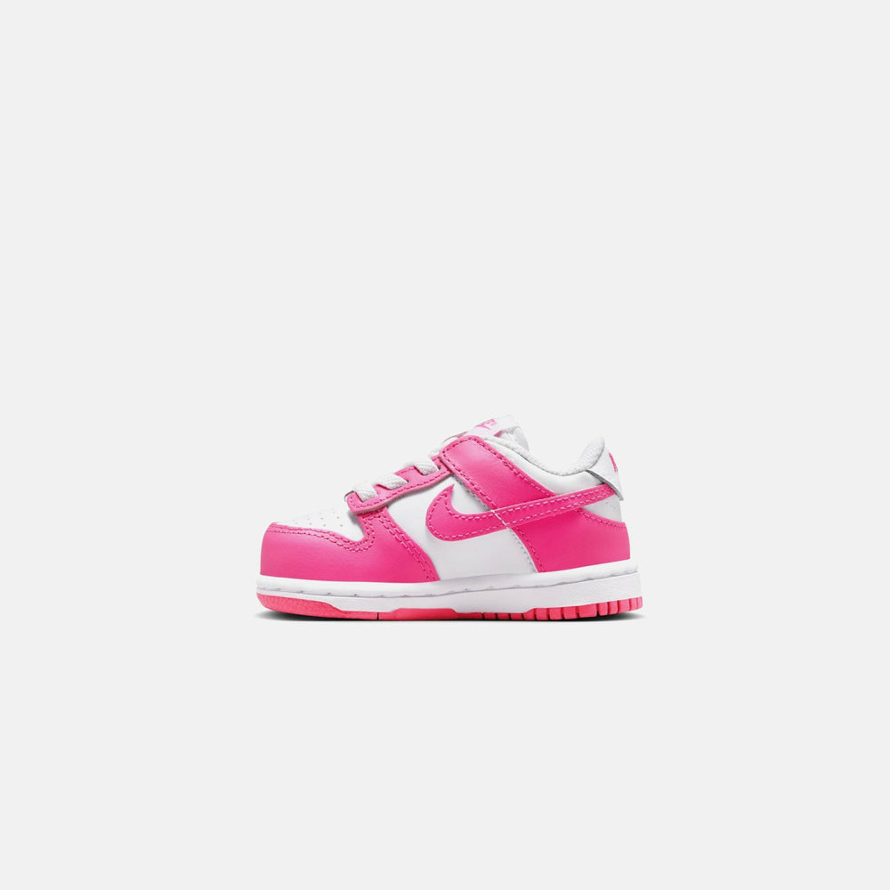 Nike TD Dunk Low - White / Laser Fuchsia | Kith White / Laser Fuchsia