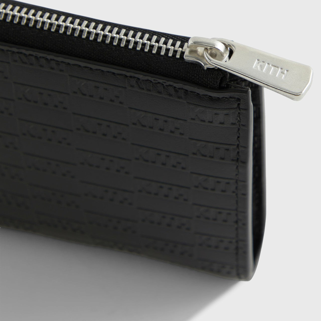 Kith Monogram Half Zip Wallet - Black | Kith Black