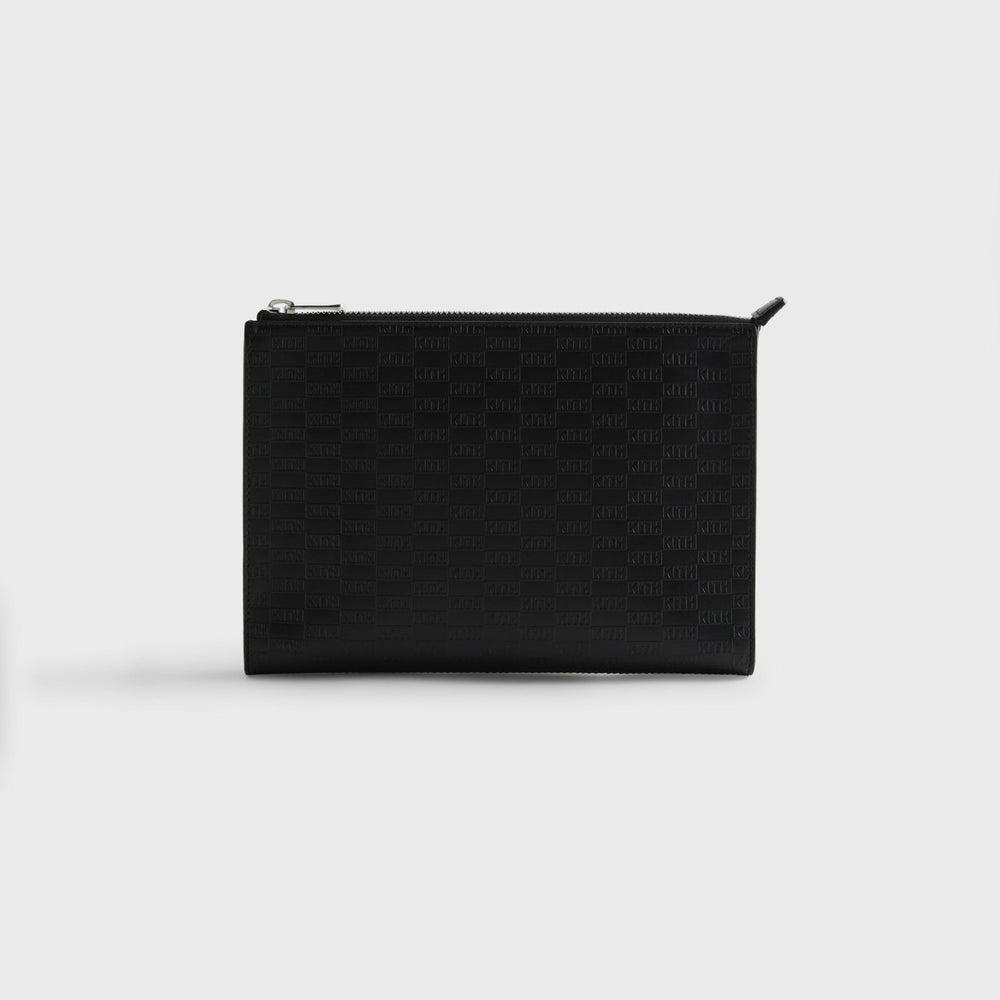 Kith Monogram Zipper Pouch - Black | Kith Black