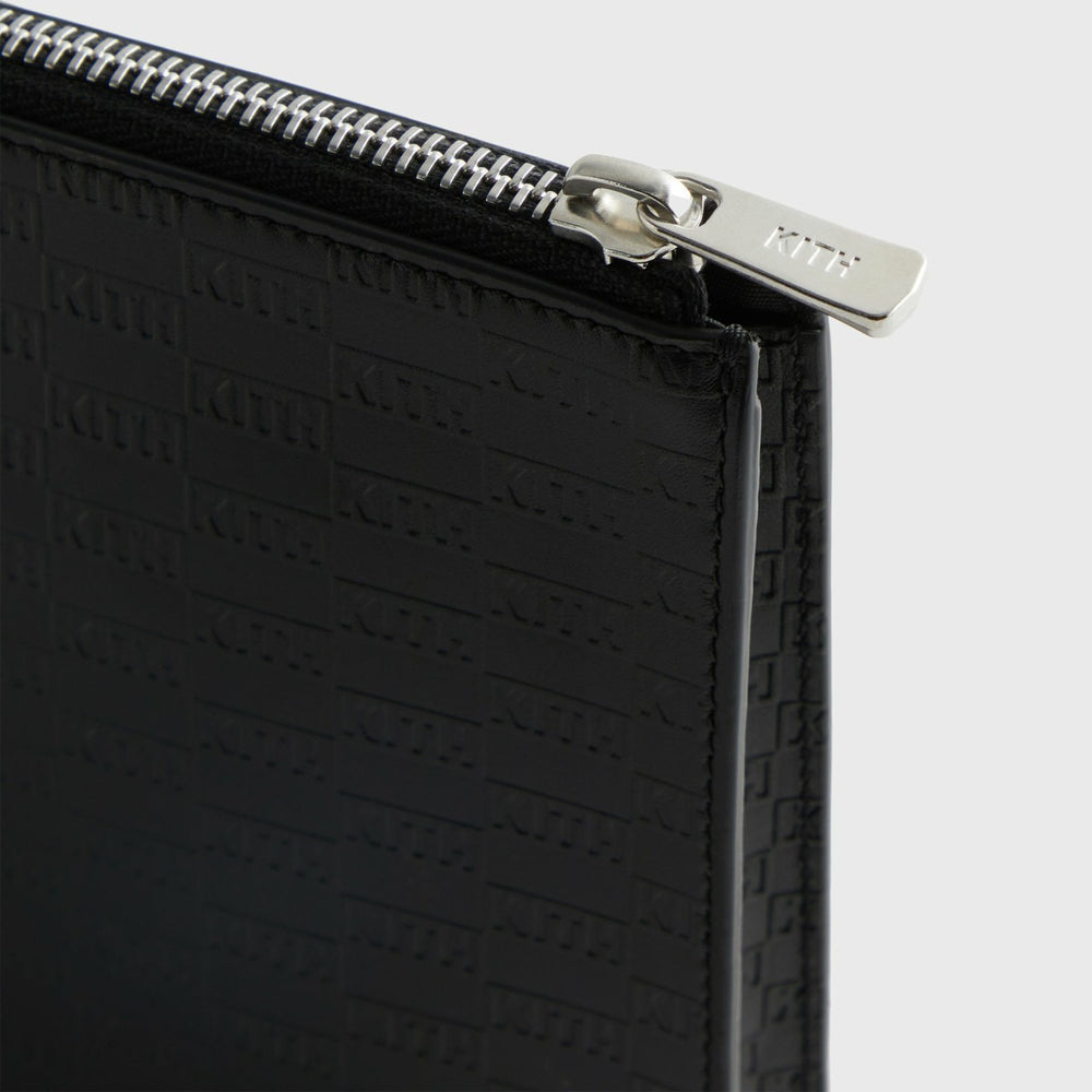 Kith Monogram Zipper Pouch - Black | Kith Black