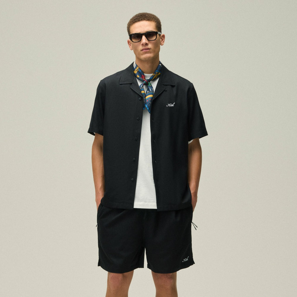 Kith Silk Cotton Thompson Camp Collar Shirt - Black | Kith Black