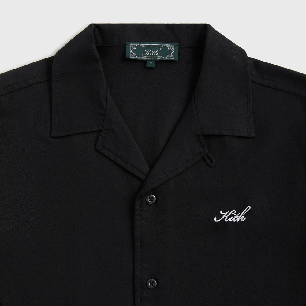 Kith Silk Cotton Thompson Camp Collar Shirt - Black | Kith Black