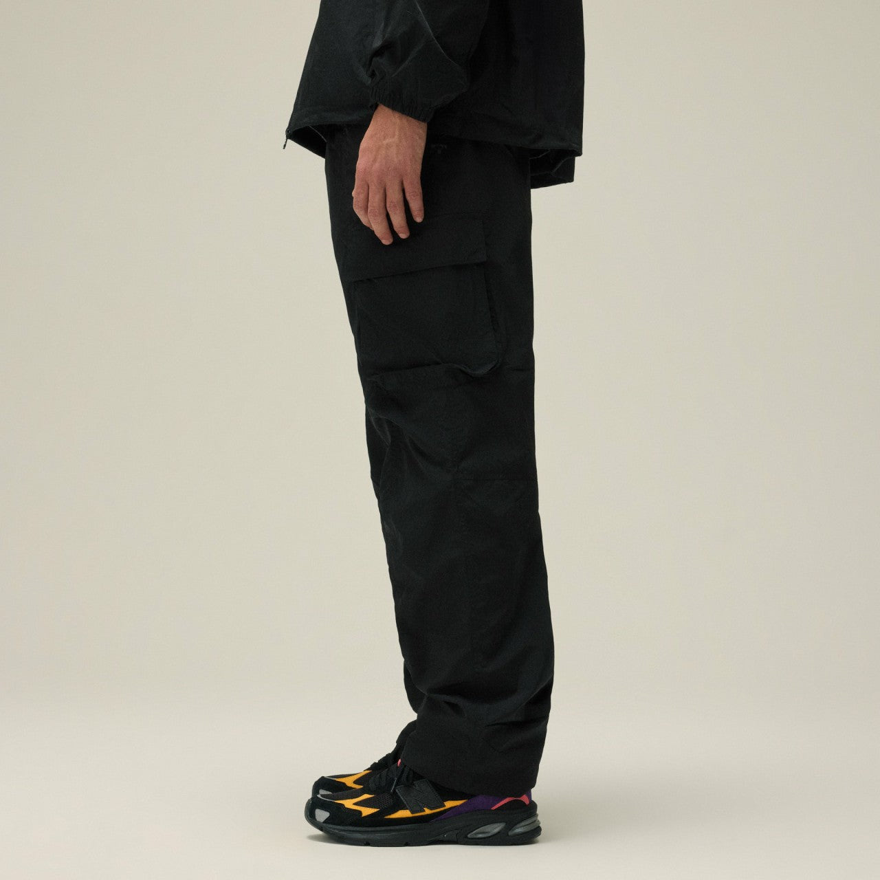 Kith Wrinkle Nylon Bristol Cargo Pant - Black | Kith Black