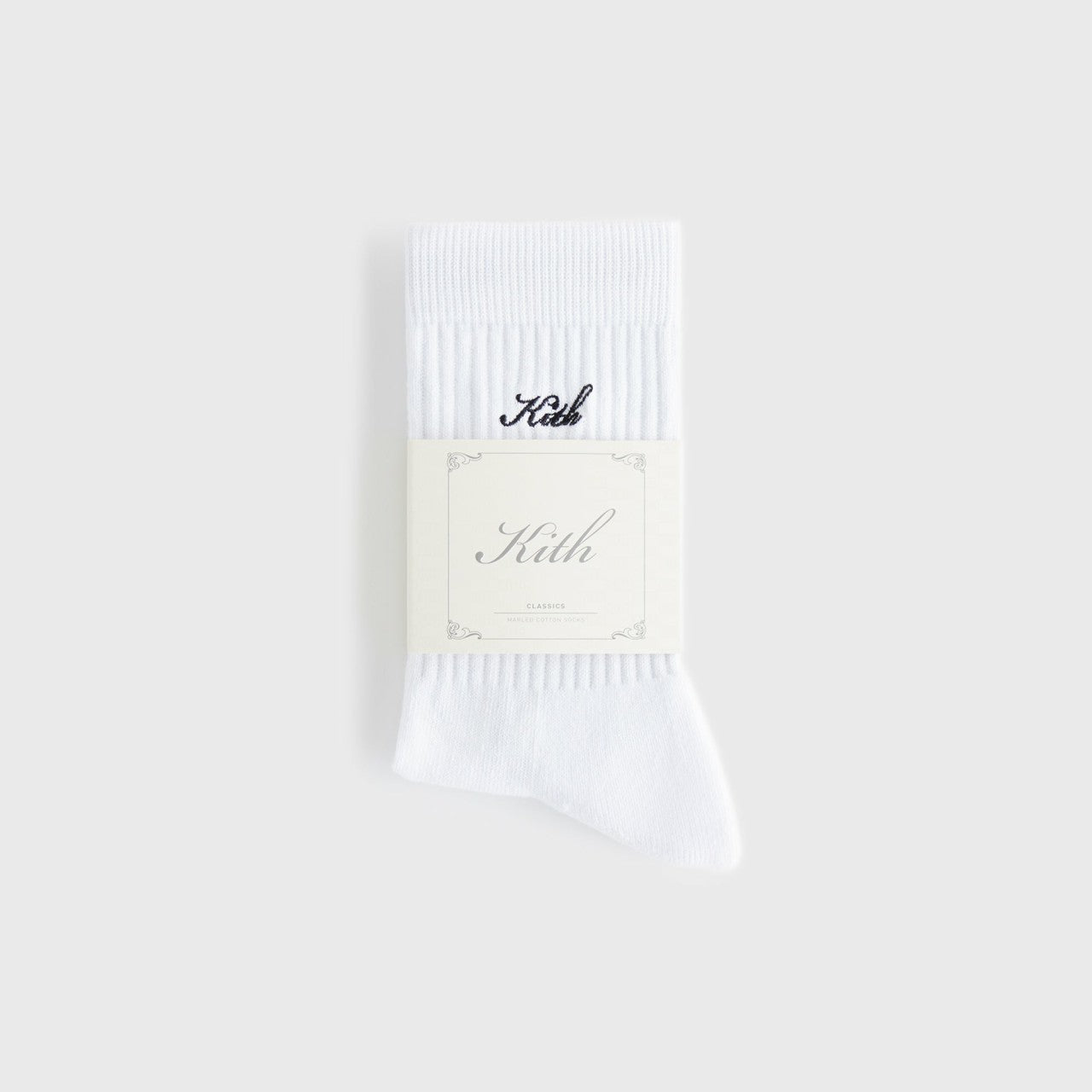 Kith Women Script Classic Crew Socks - White | Kith White