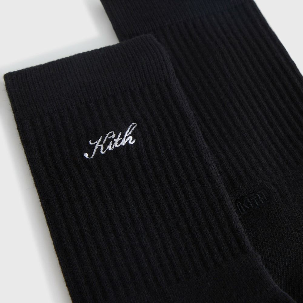Kith Women Script Classic Crew Socks - Black | Kith Black