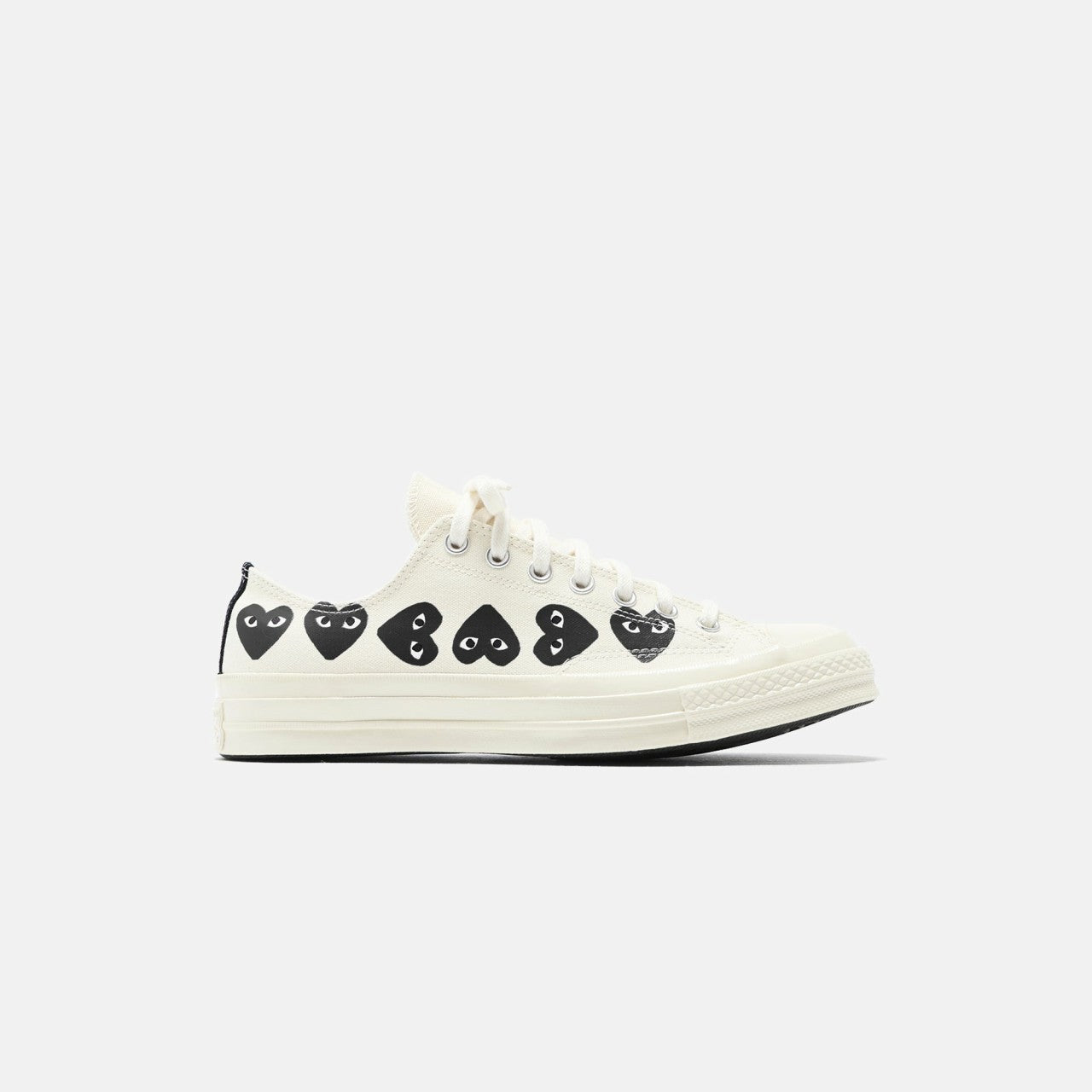 Comme Des Garçons Play x Converse Multi Heart Low Top - Beige / Black | Kith Beige / Black