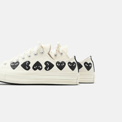 Comme Des Garçons Play x Converse Multi Heart Low Top - Beige / Black | Kith Beige / Black