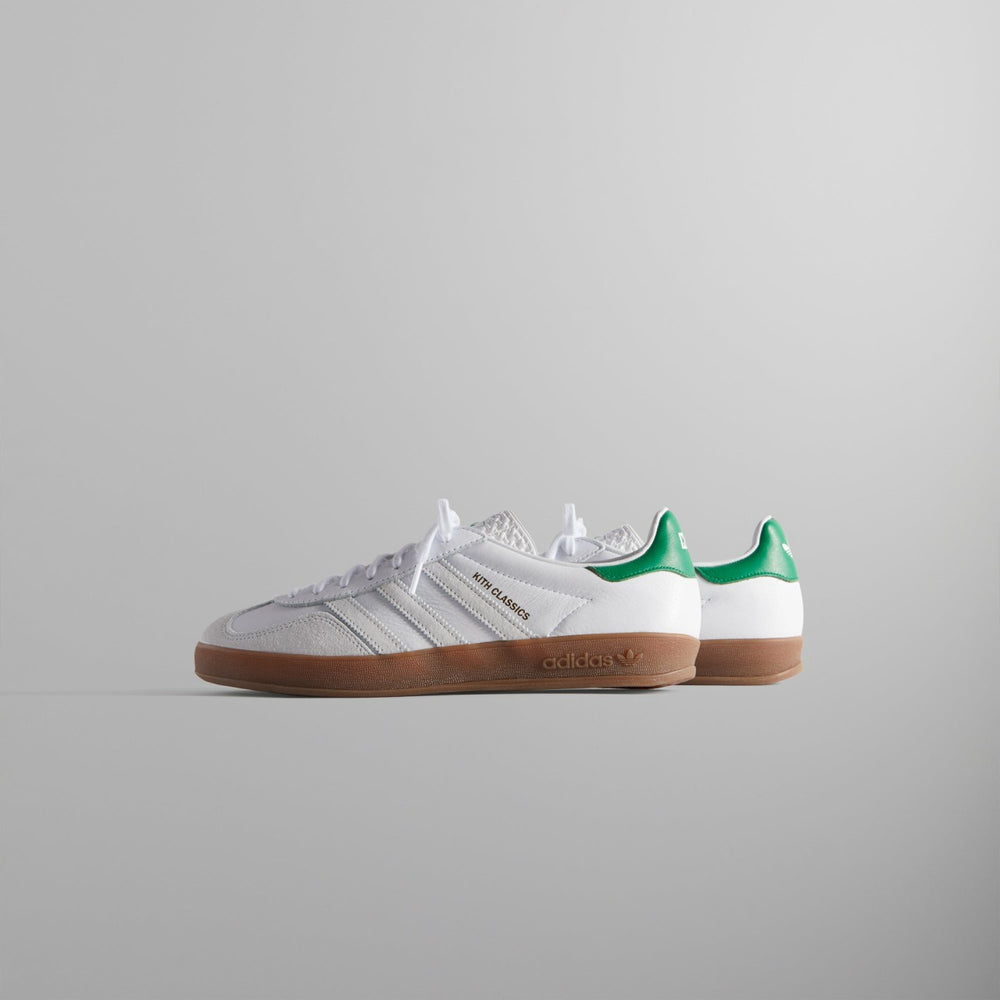 Kith Classics for adidas Originals Gazelle Indoor - White / Green | Kith White / Green
