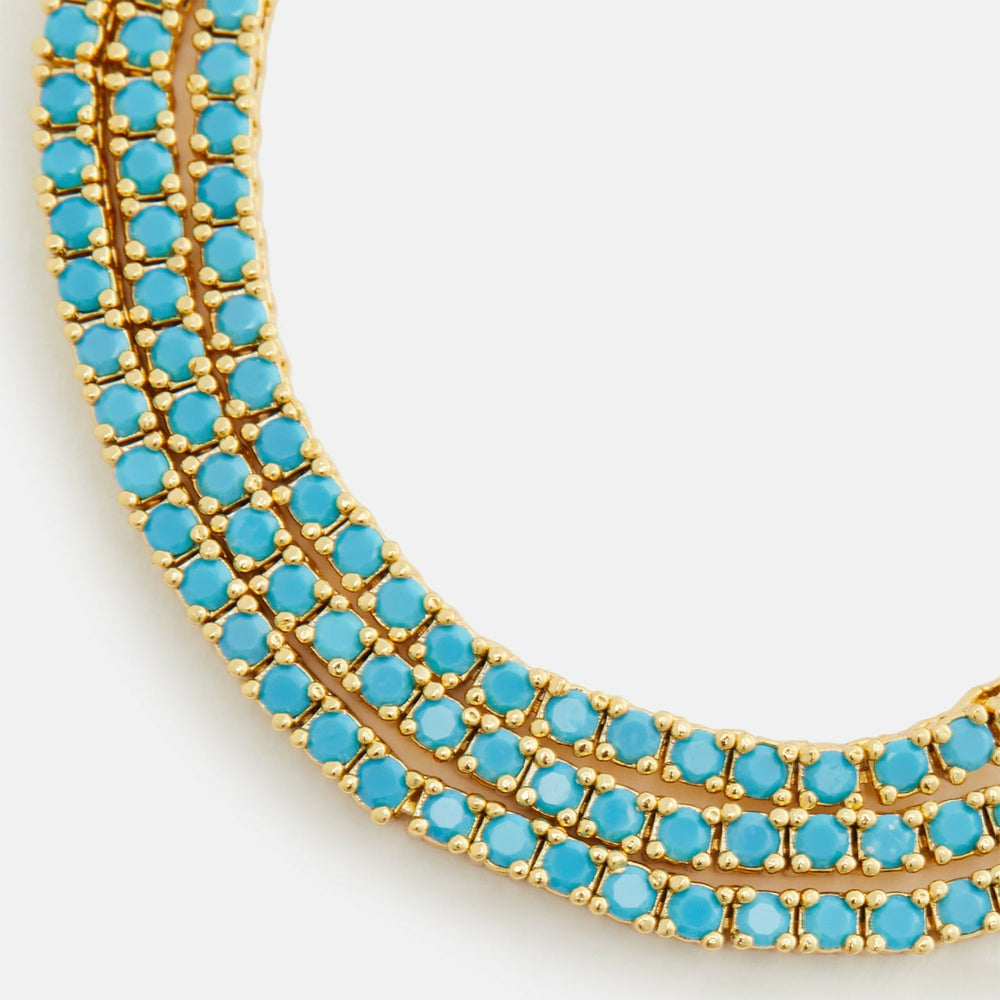 Crystal Haze Mini Serena Necklace - Blue | Kith Blue