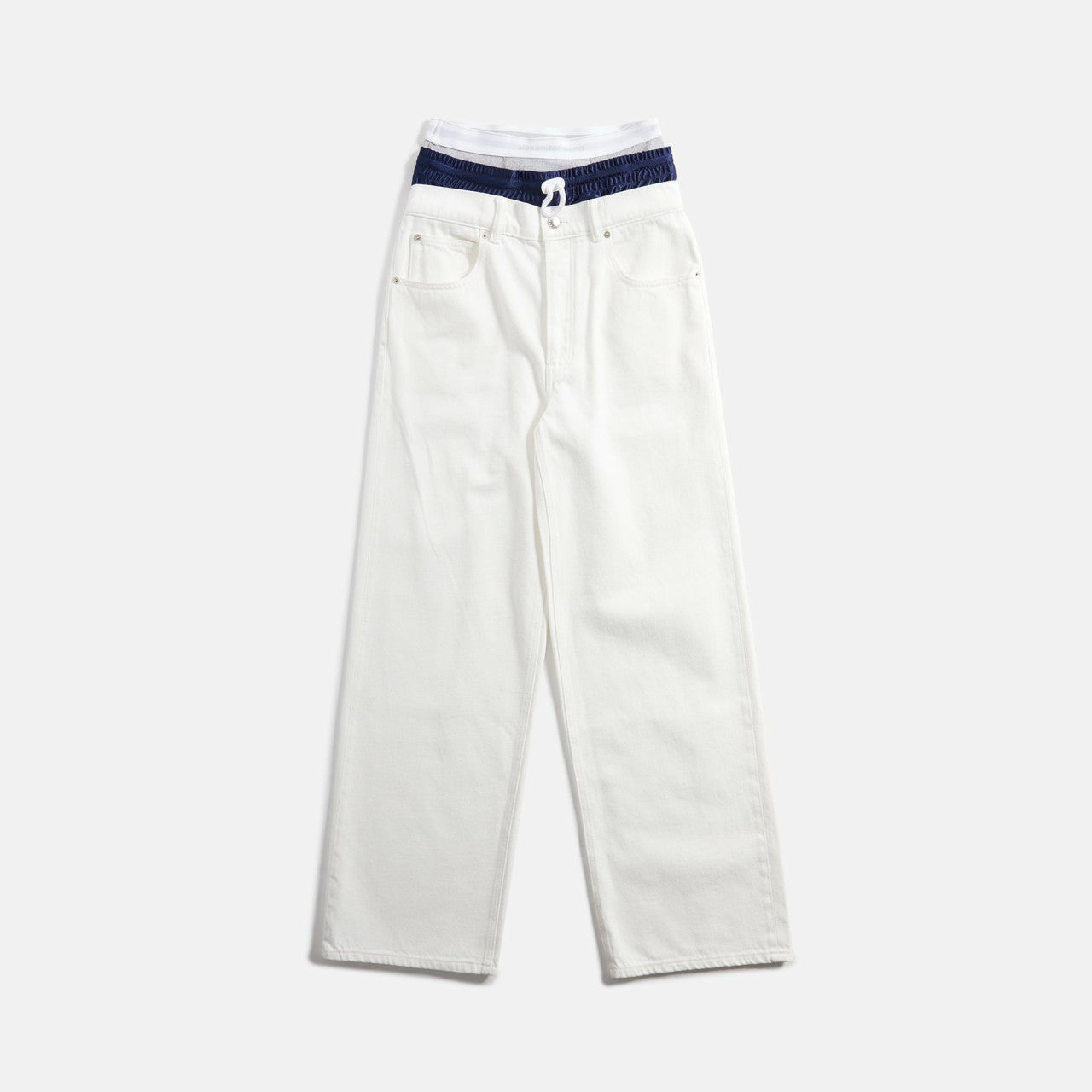 T by Alexander Wang Pre-Styled Tri-Layer 5 Pocket Jean - White | Kith White
