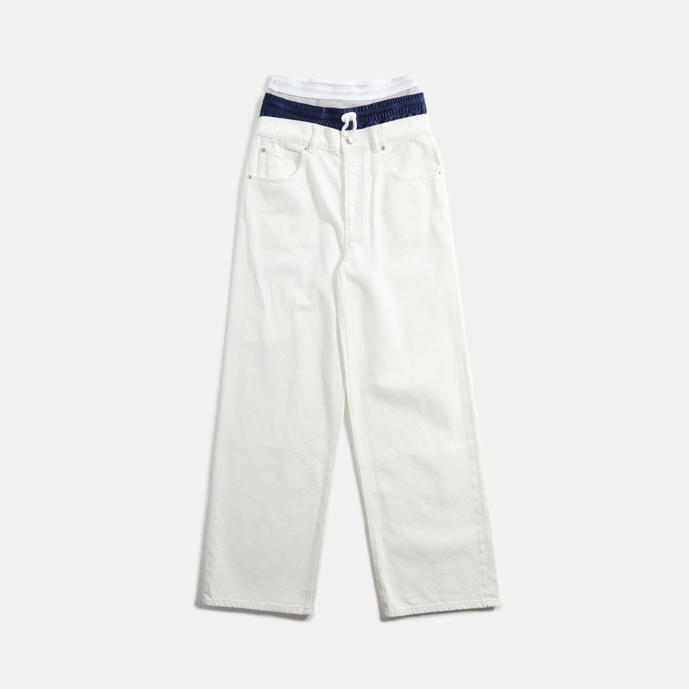 T by Alexander Wang Pre-Styled Tri-Layer 5 Pocket Jean - White | Kith White