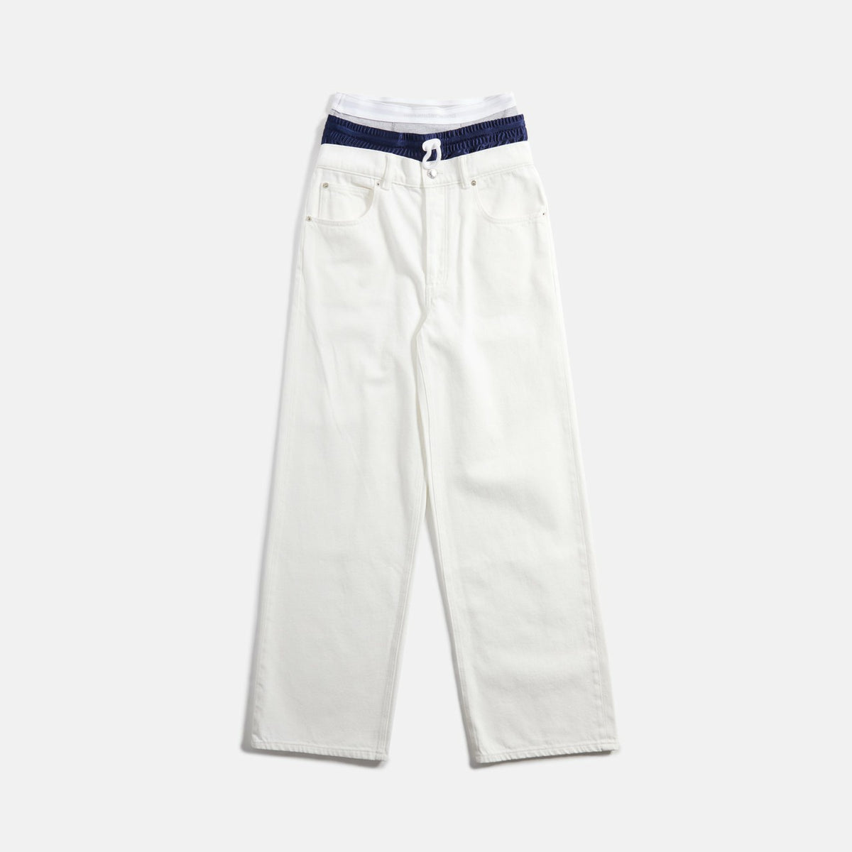 T by Alexander Wang Pre-Styled Tri-Layer 5 Pocket Jean - White | Kith White