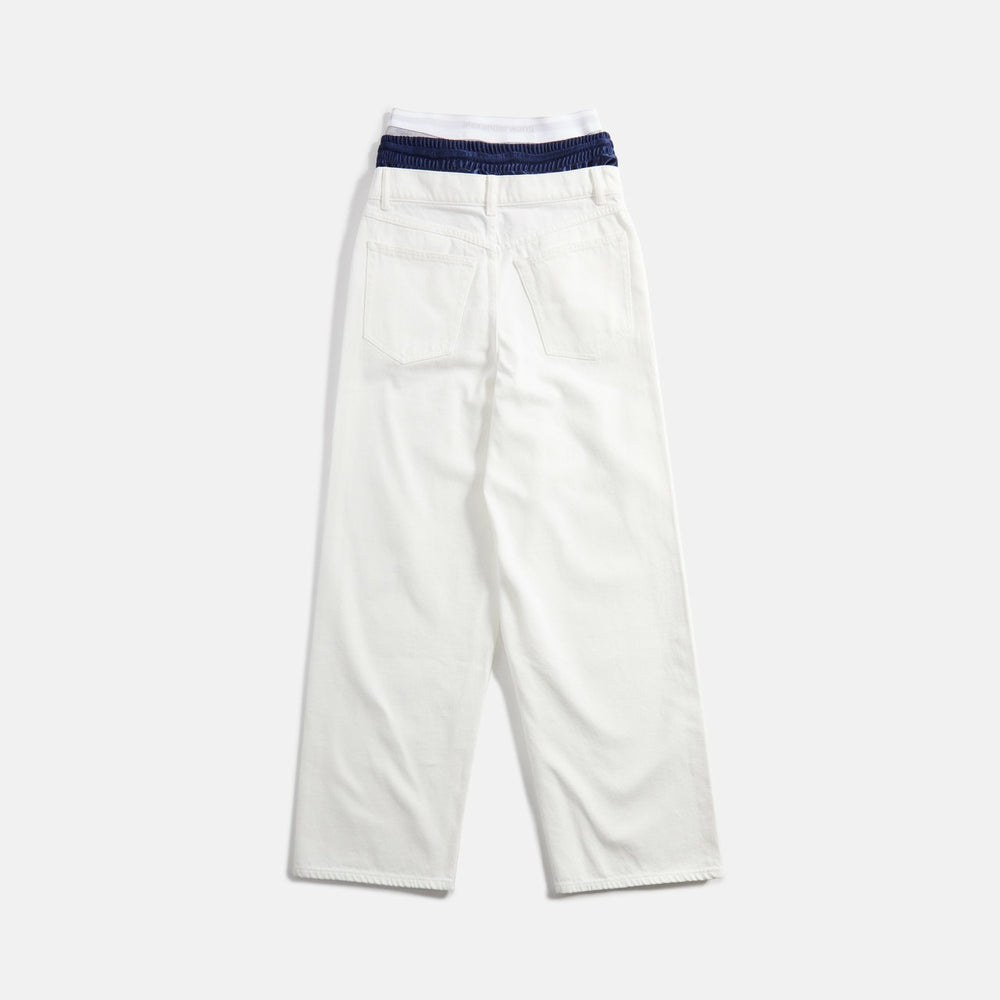 T by Alexander Wang Pre-Styled Tri-Layer 5 Pocket Jean - White | Kith White