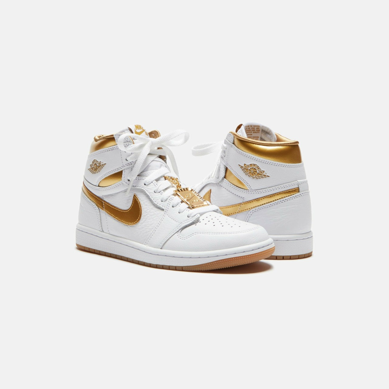 Jordan WMNS Air Jordan 1 High OG - White / Metallic Gold / Gum Light B | Kith White / Metallic Gold / Gum Light Brown