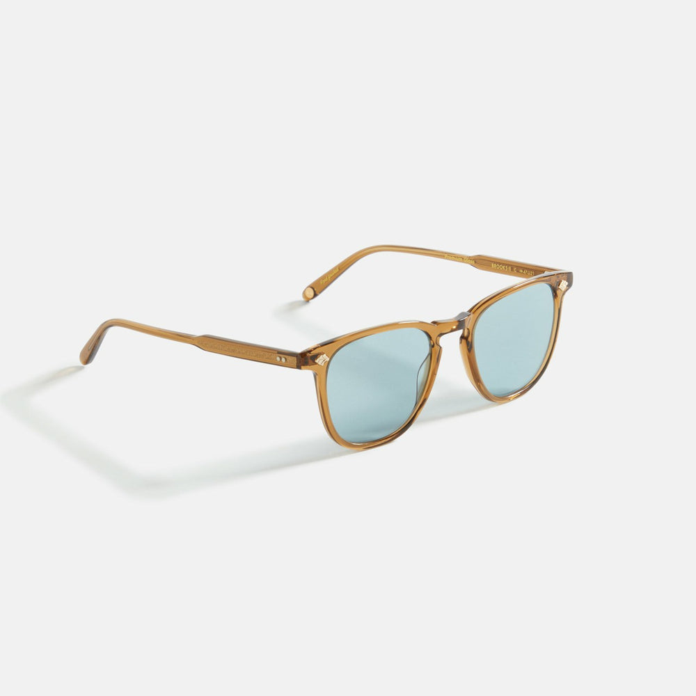 Garrett Leight Brooks II Sun - Caramel / Pure Blue | Kith Caramel / Pure Blue
