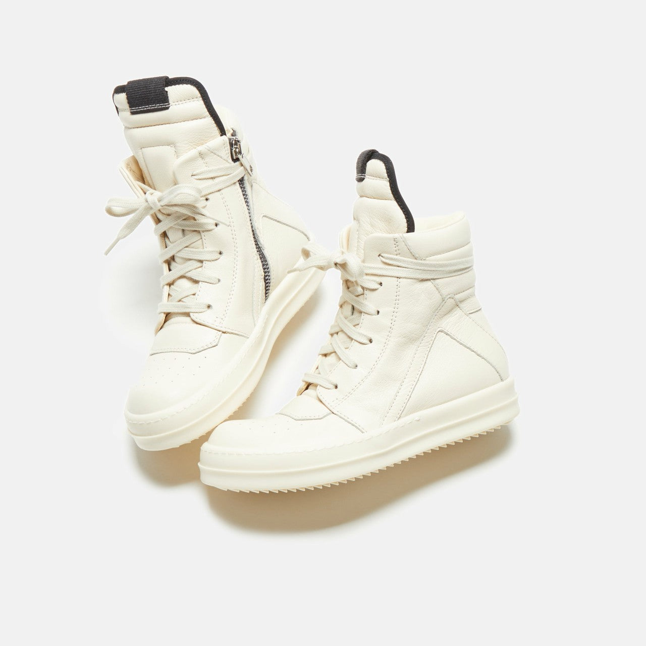 Rick Owens Kids Geobasket - Milk / Milk / Milk Scarpe in Pelle | Kith Milk / Milk / Milk Scarpe in Pelle