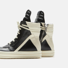 Rick Owens Kids Geobasket - Black / Milk / Milk Scarpe in Pelle | Kith Black / Milk / Milk Scarpe in Pelle