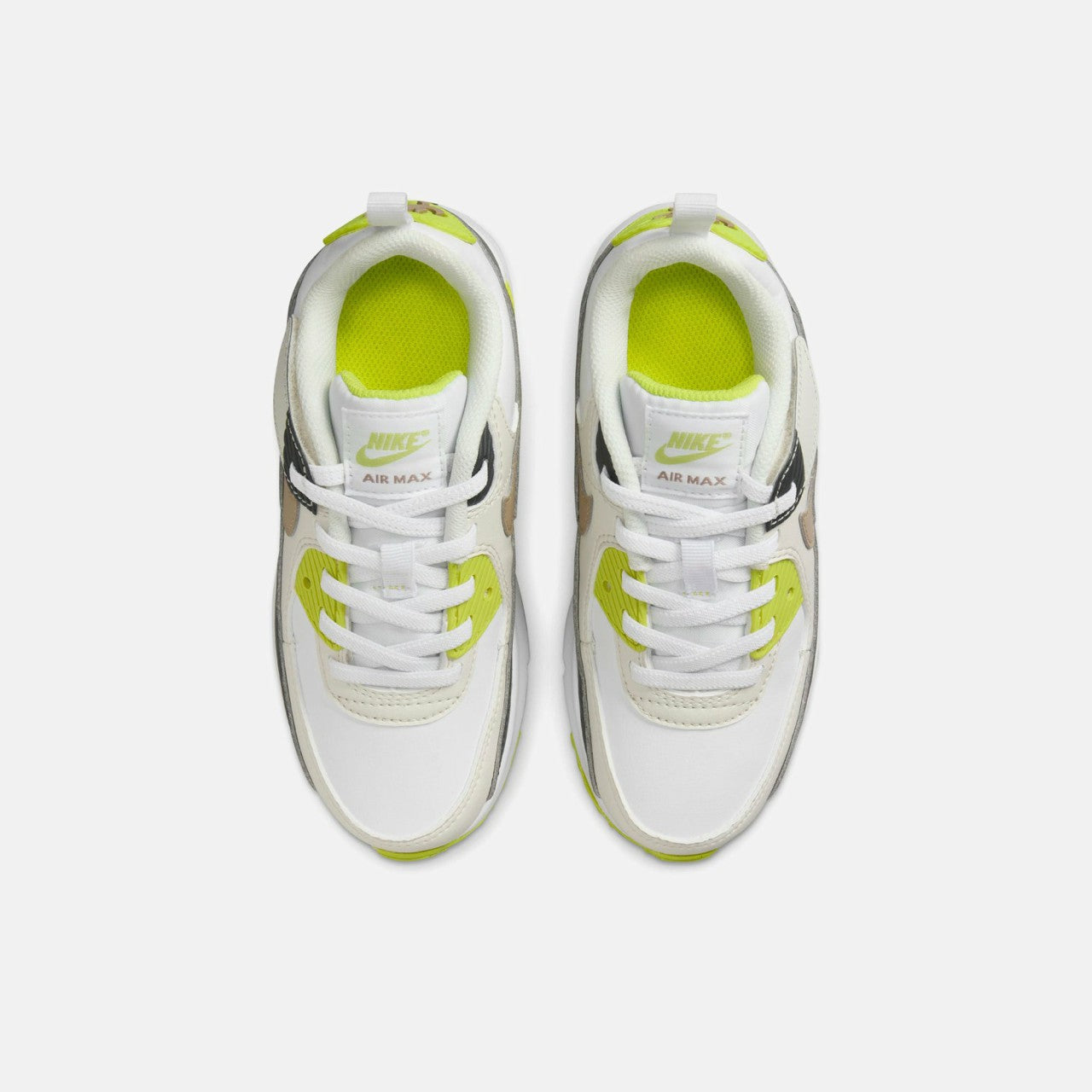 Nike PS Air Max 90 Easyon - White / Khaki / Cyber / Dark Smoke Grey | Kith White / Khaki / Cyber / Dark Smoke Grey