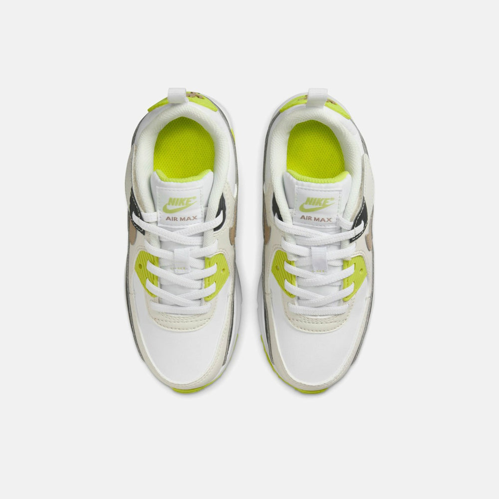 Nike PS Air Max 90 Easyon - White / Khaki / Cyber / Dark Smoke Grey | Kith White / Khaki / Cyber / Dark Smoke Grey