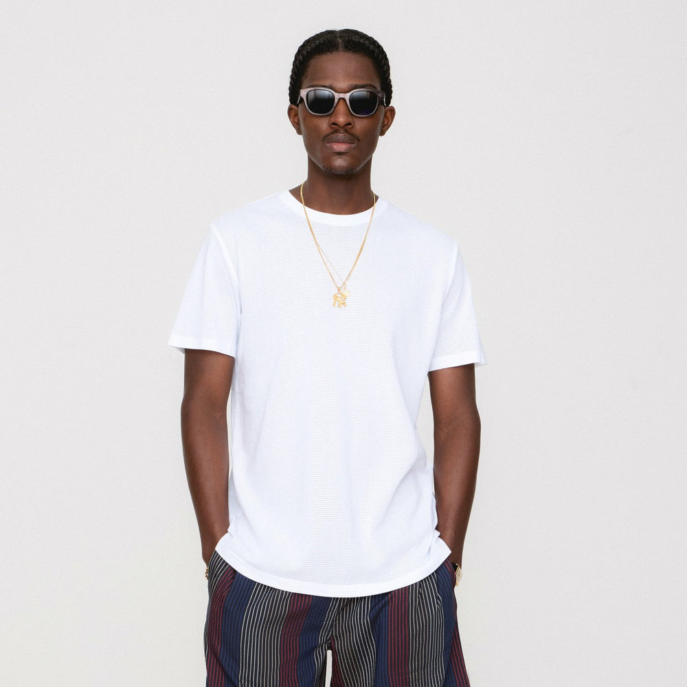 Kith Pointelle Mesh Heathrow Tee - White | Kith White
