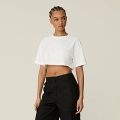 Kith Women Fei Cropped Tee - White | Kith White