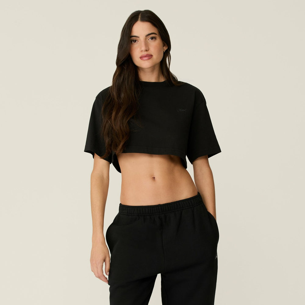 Kith Women Fei Cropped Tee - Black | Kith Black