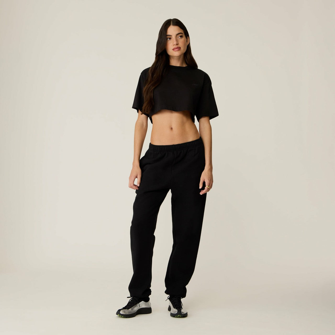 Kith Women Fei Cropped Tee - Black | Kith Black