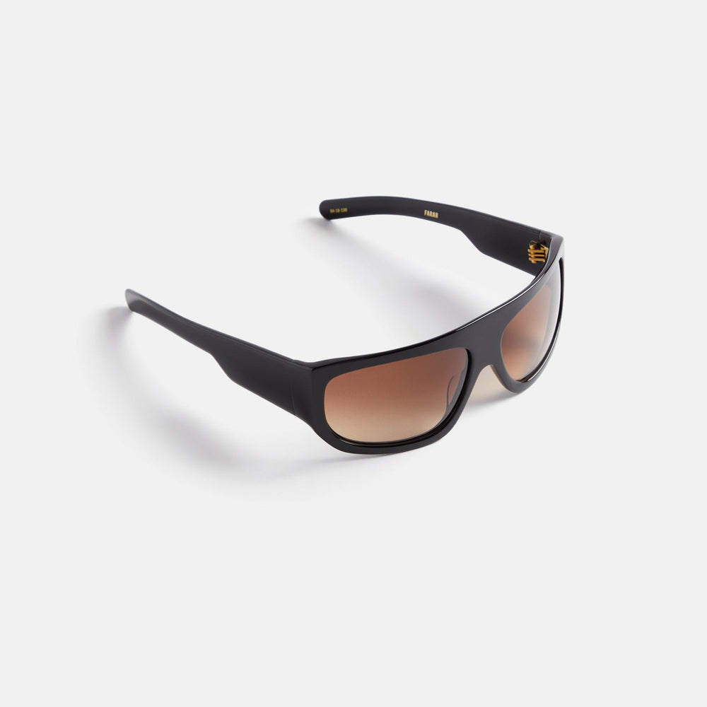 Flatlist Farah Sunglasses - Solid Black / Brown Gradient Lens | Kith Solid Black / Brown Gradient Lens